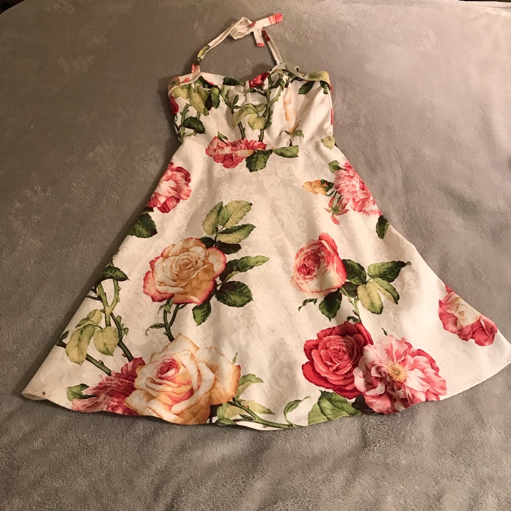 Mario Balthazar Floral Halter Dress